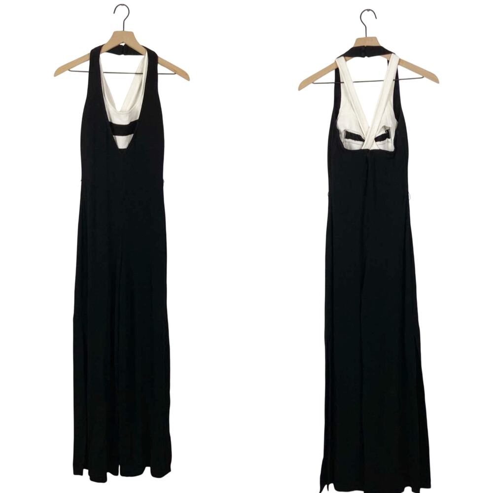 New Joseph ribkoff black and white wide leg jumpsuit 4